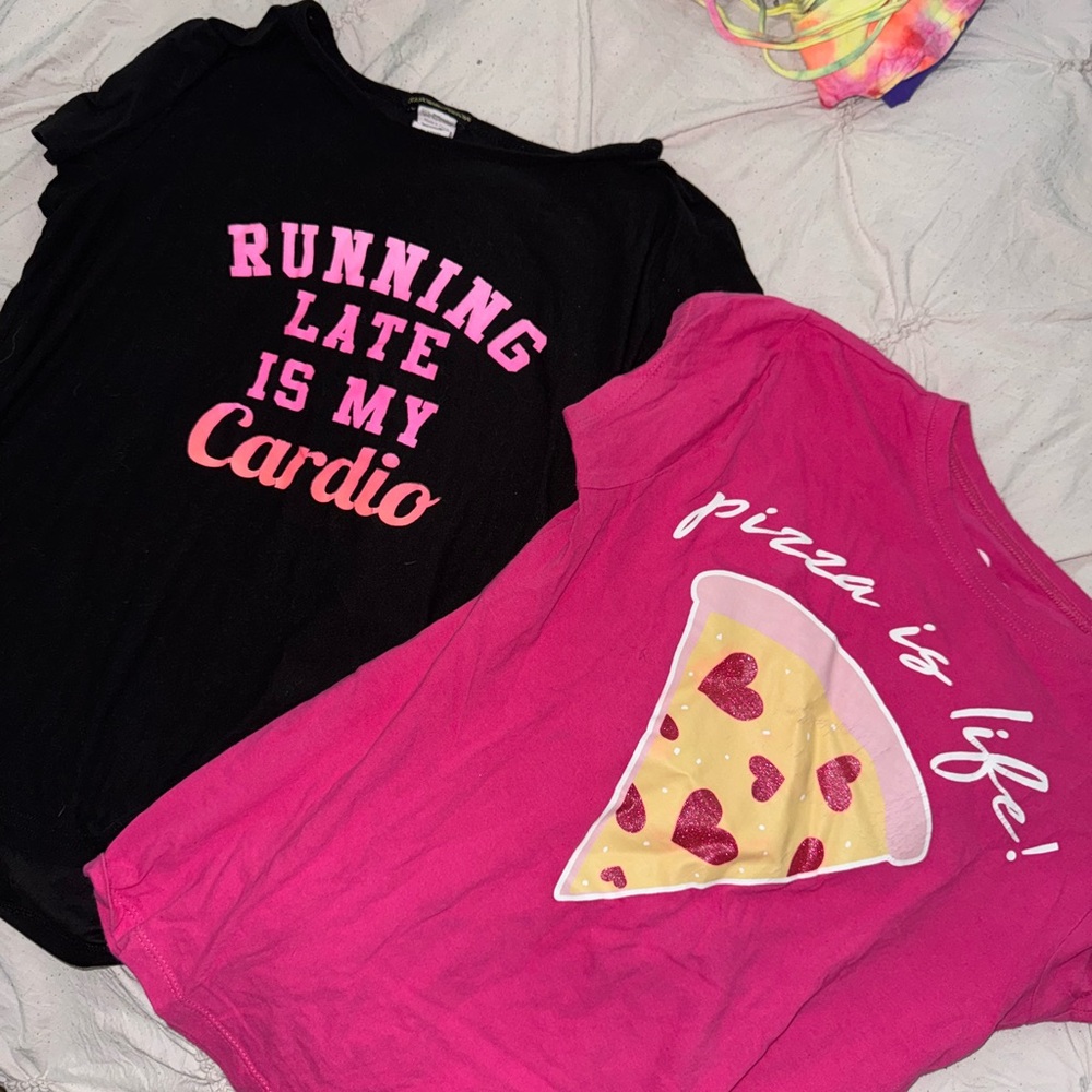 Black and Pink Graphic T-Shirts